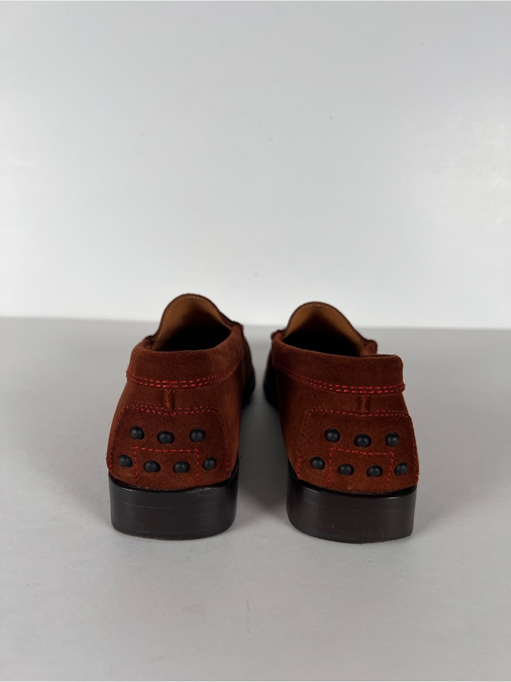 TOD'S Suede Driving Loafers Rust Brown Slip-On Shoes Women's 7 - Picture 9 of 12